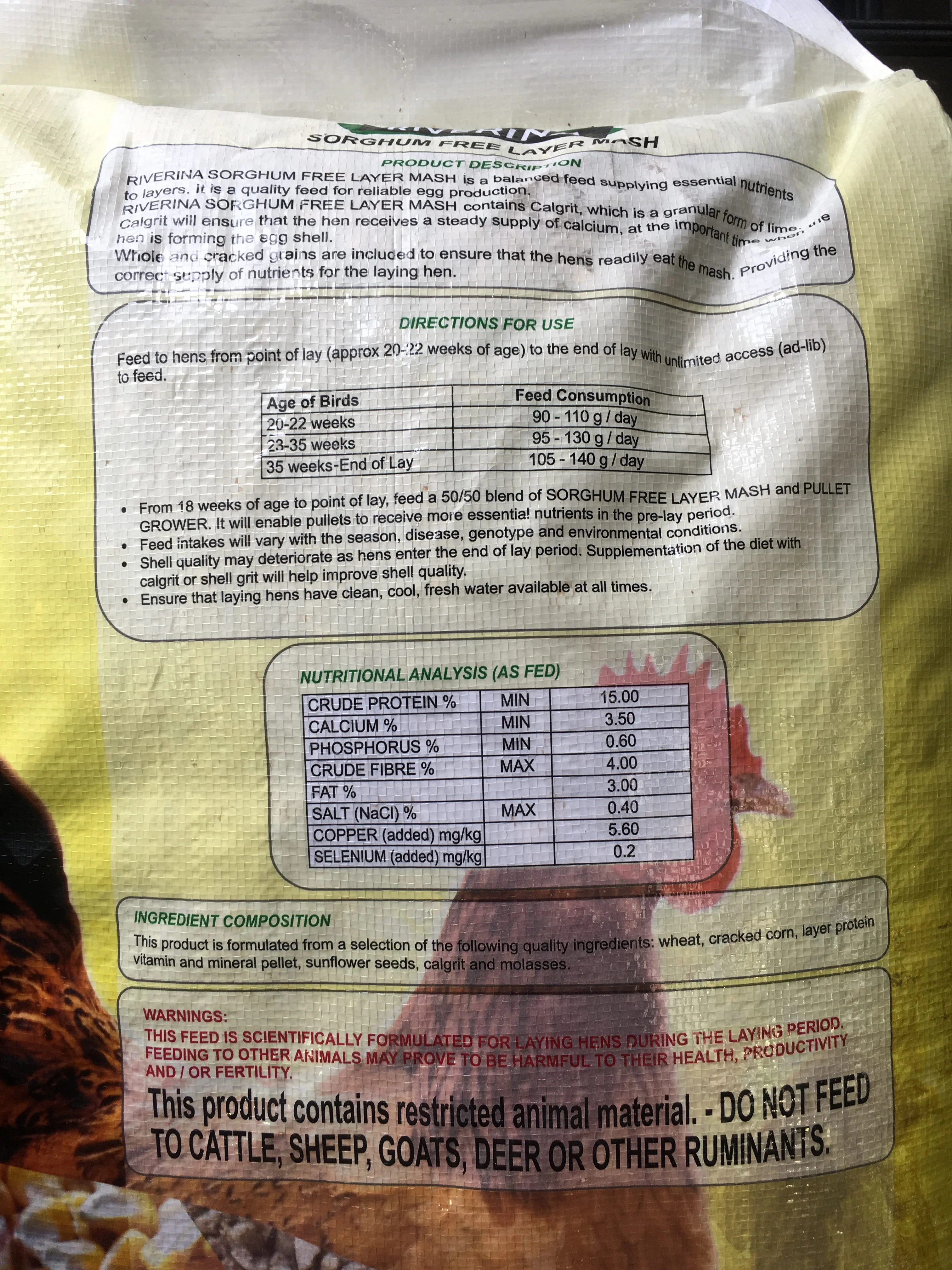 Riverina Red Layer Sorghum Free Mash 20kg - Image 4