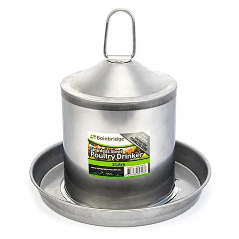 Stainless Steel Poultry Drinker 2L