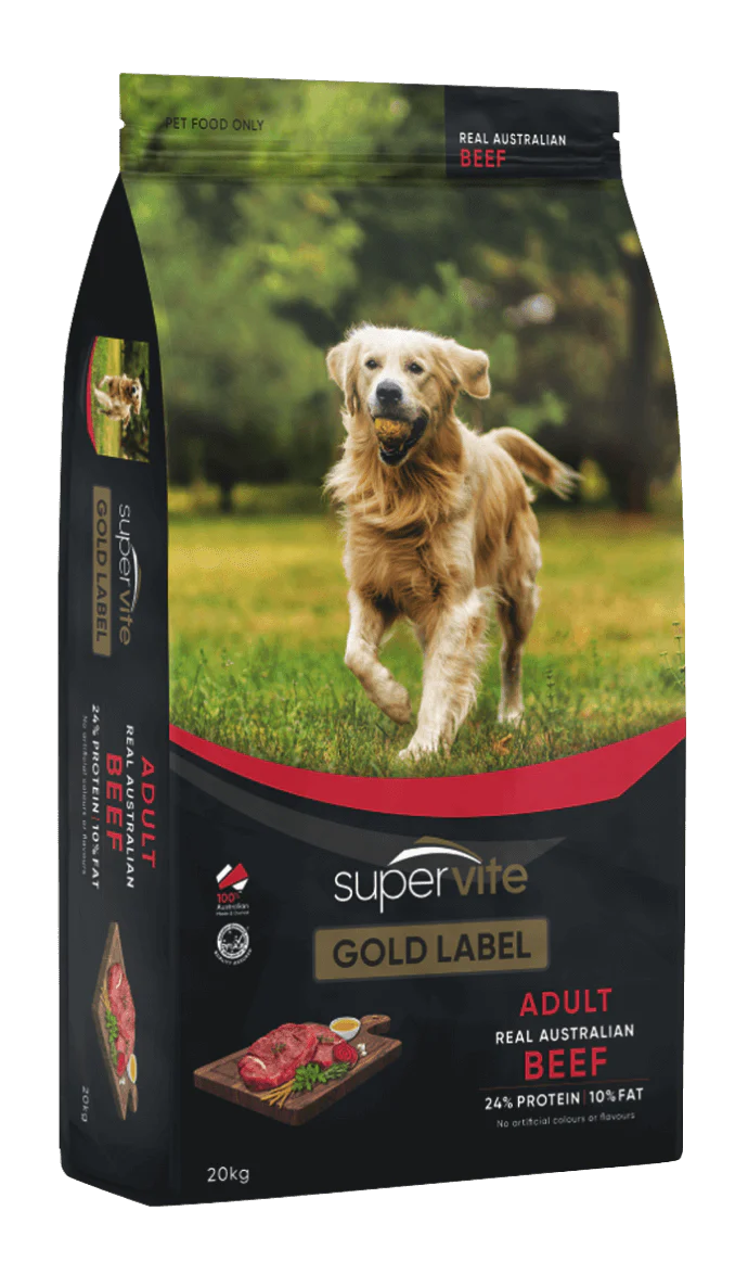 Supervite Gold Label Adult Beef Dog Food